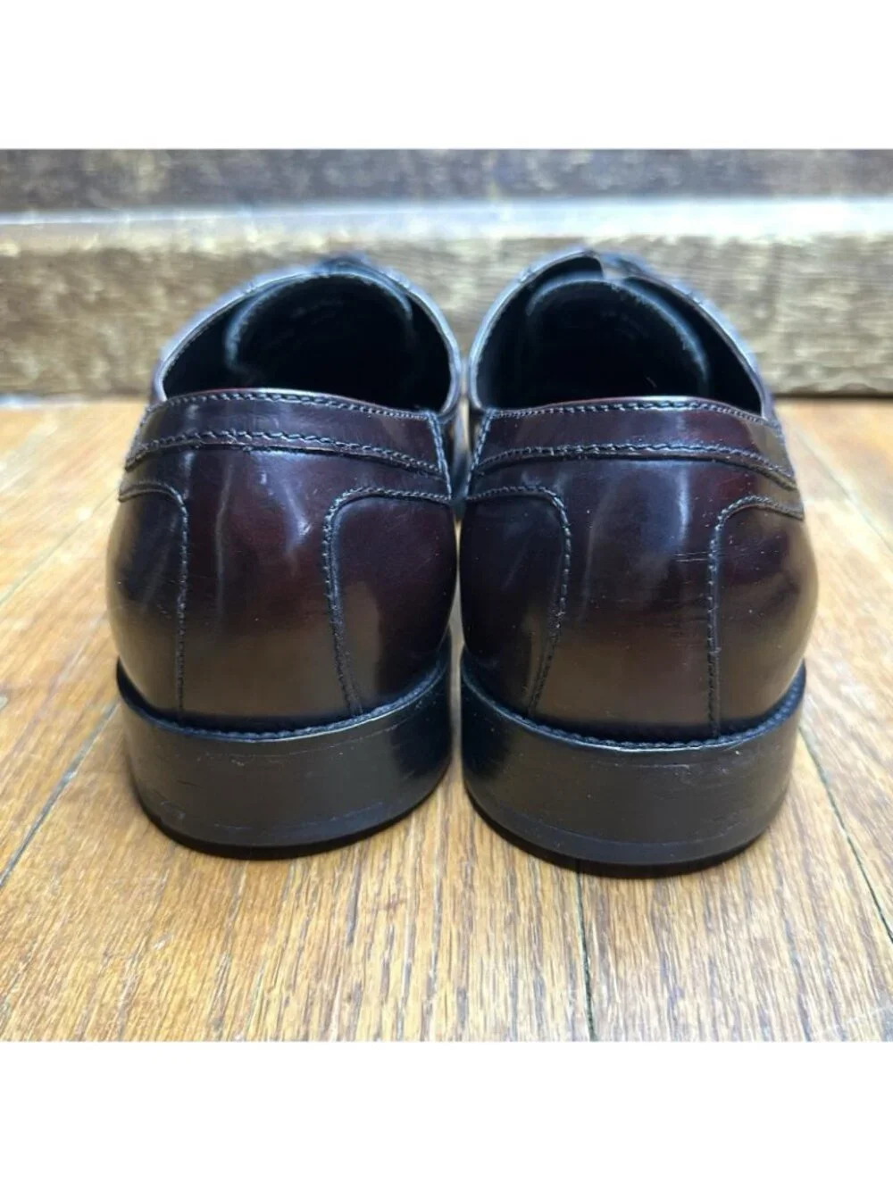 Johnston & Murphy Burgundy 9.5 Leather Dress Shoes Derby Lace Up Oxfords